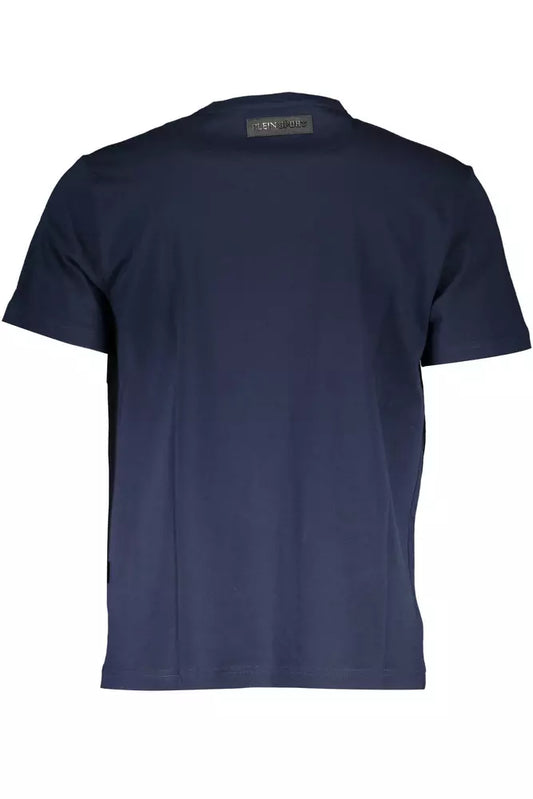 Blue Cotton Men T-Shirt