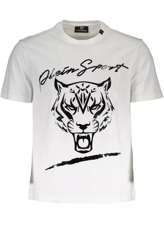 White Cotton Men T-Shirt