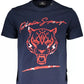 Blue Cotton Men T-Shirt