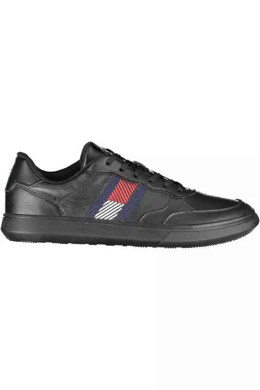 Black Leather Men Sneaker