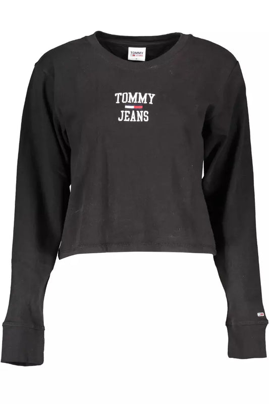 Black Cotton Women T-Shirt