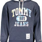 Blue Cotton Men Sweater