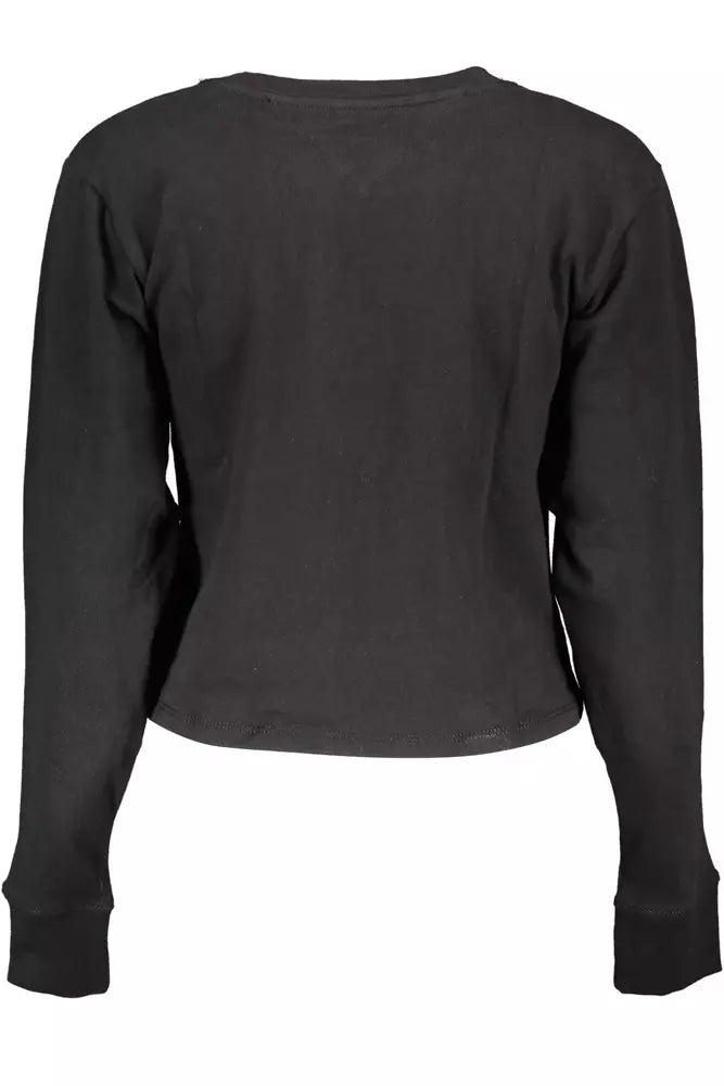 Black Cotton Women T-Shirt