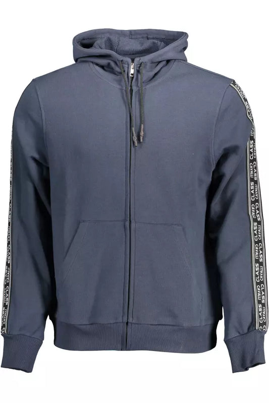 Blue Cotton Men Sweater