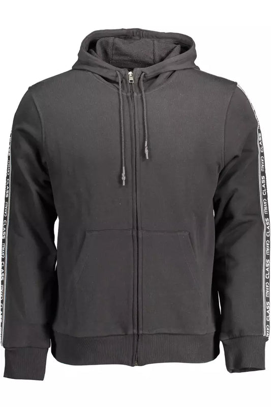Black Cotton Men Sweater