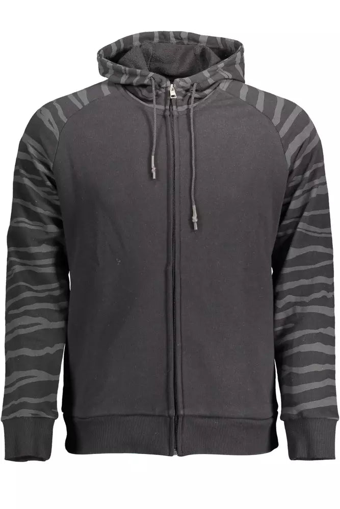 Black Cotton Men Sweater