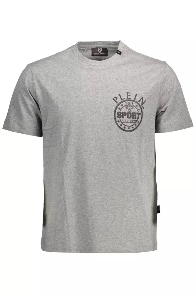 Gray Cotton Men T-Shirt