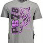 Gray Cotton Men T-Shirt