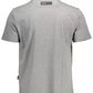 Gray Cotton Men T-Shirt