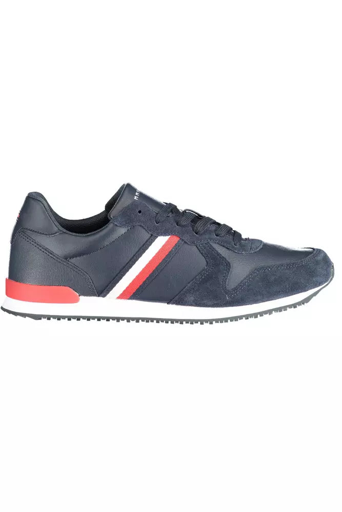 Blue Leather Men Sneaker
