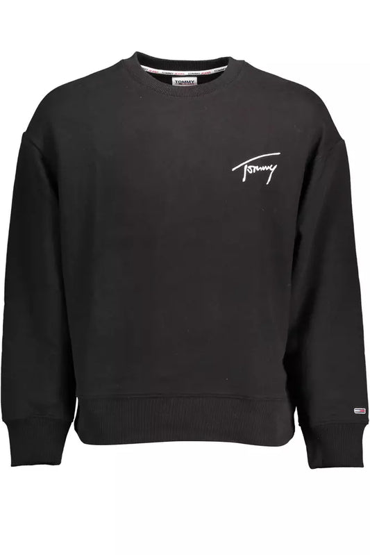 Black Cotton Men Sweater