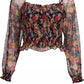 Black Polyester Women Top