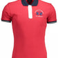 Pink Cotton Men Polo Shirt
