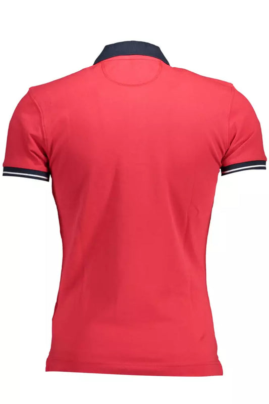 Pink Cotton Men Polo Shirt