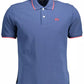 Blue Cotton Mens Polo Shirt
