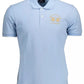 Light Blue Cotton Men Polo Shirt