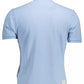 Light Blue Cotton Men Polo Shirt