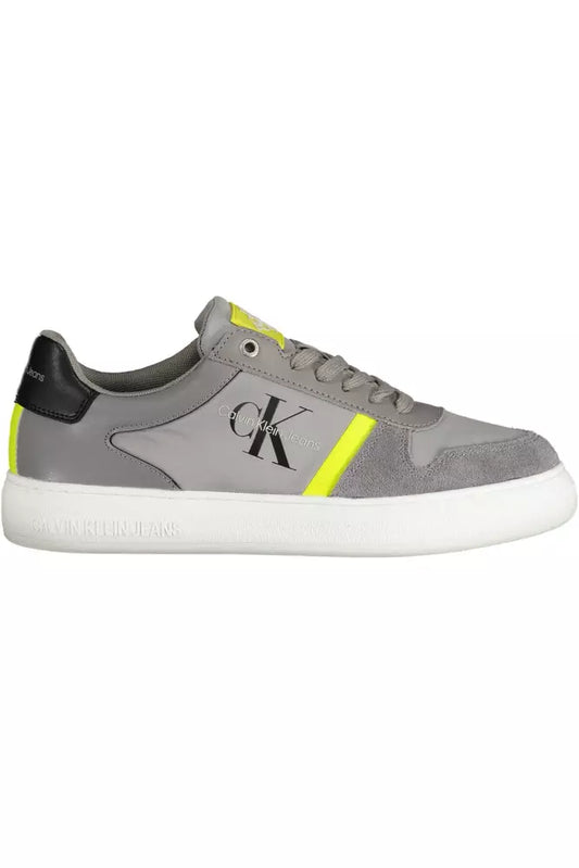 Gray Polyester Men Sneaker