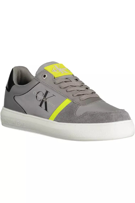 Gray Polyester Men Sneaker