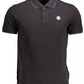 Black Cotton Men Polo Shirt
