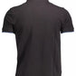 Black Cotton Men Polo Shirt