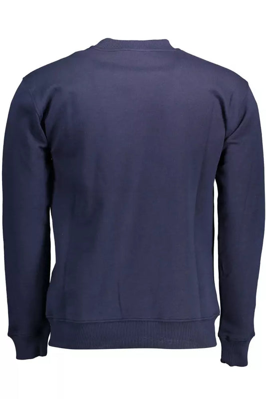 Blue Cotton Men Sweater
