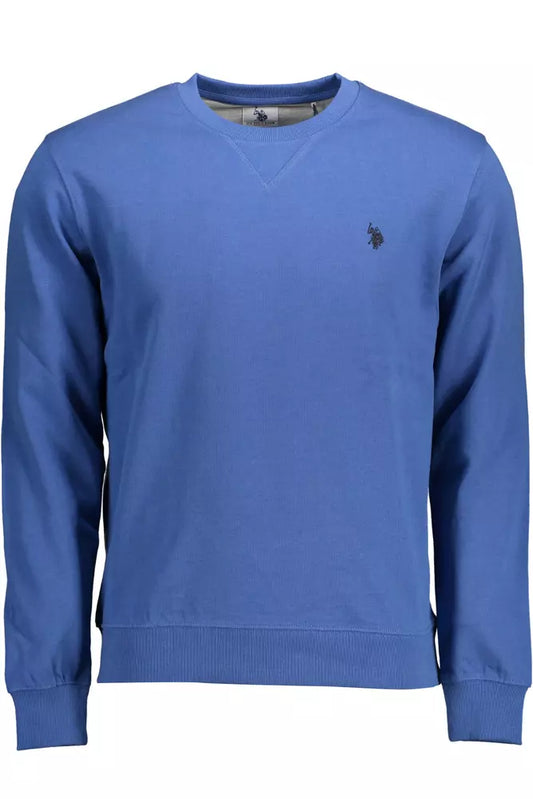 Blue Cotton Men Sweater