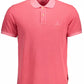 Pink Cotton Men Polo Shirt