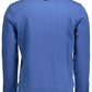 Blue Cotton Men Sweater