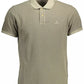 Green Cotton Men Polo