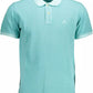 Green Cotton Men Polo Shirt
