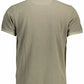 Green Cotton Men Polo