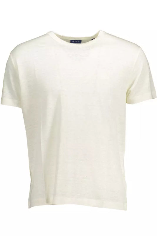 White Linen Men T-Shirt