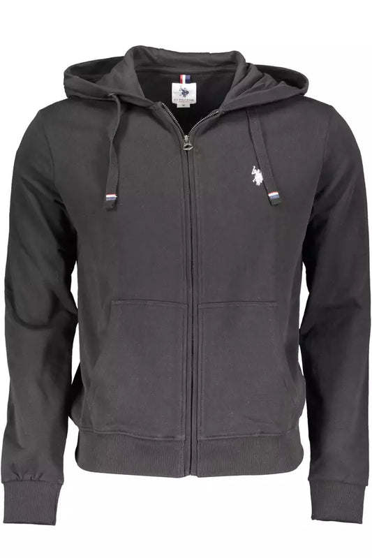 Black Cotton Men Sweater