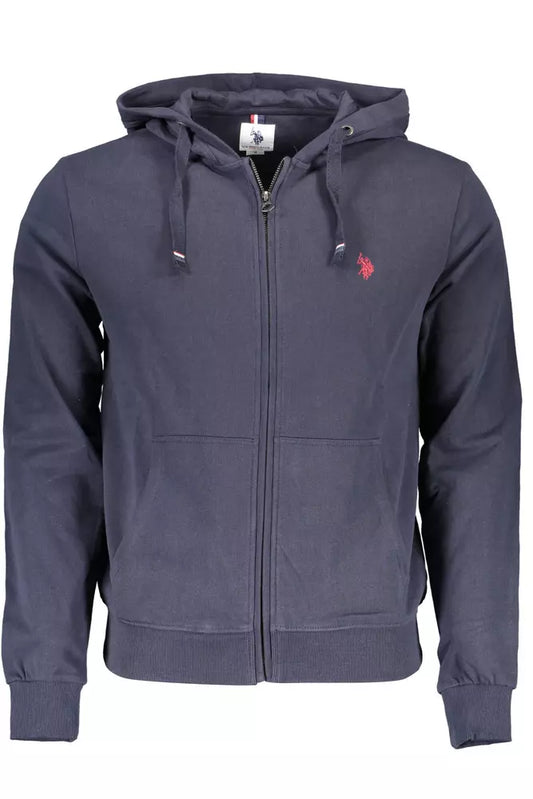 Blue Cotton Men Sweater