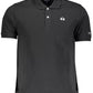 Black Cotton Men Polo Shirt