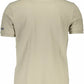 Green Cotton Men Polo Shirt