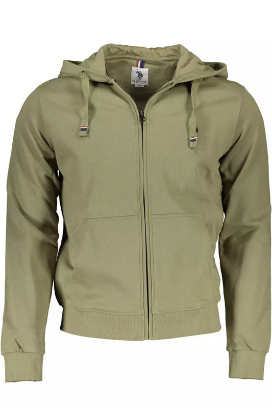 Green Cotton Men Sweater