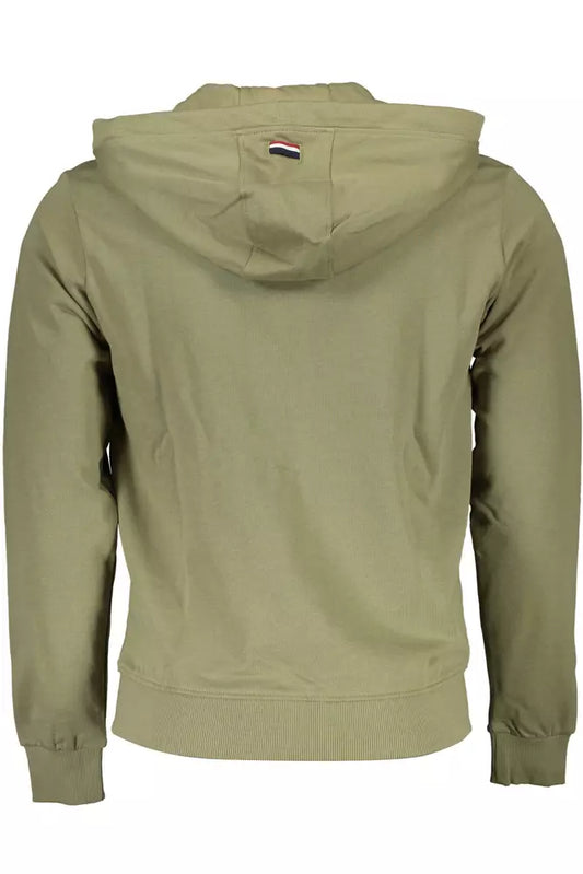 Green Cotton Men Sweater