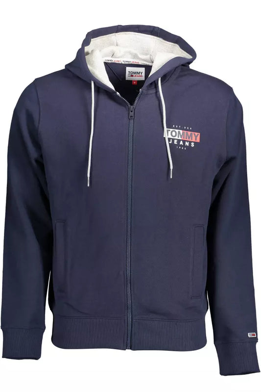 Blue Cotton Men Sweater