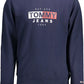 Blue Cotton Men Sweater