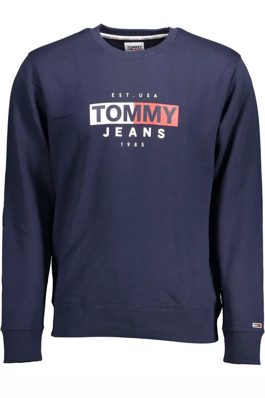 Blue Cotton Men Sweater