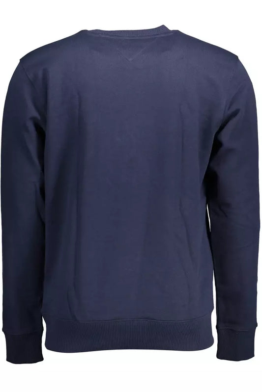 Blue Cotton Men Sweater