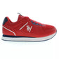 Red Polyester Men Sneaker