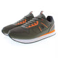 Green Polyester Men Sneaker