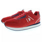 Red Polyester Men Sneaker