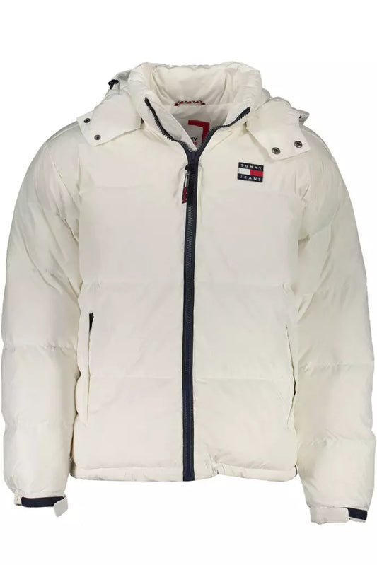 White Polyester Men Jacket