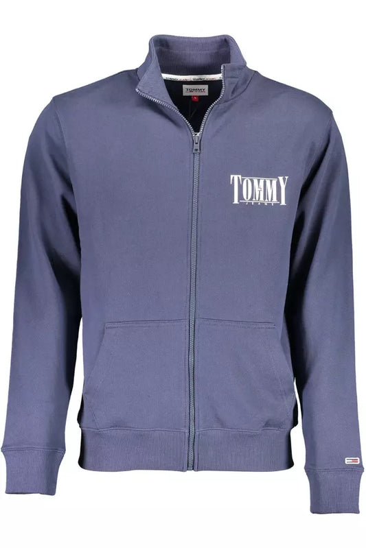 Blue Cotton Men Sweater