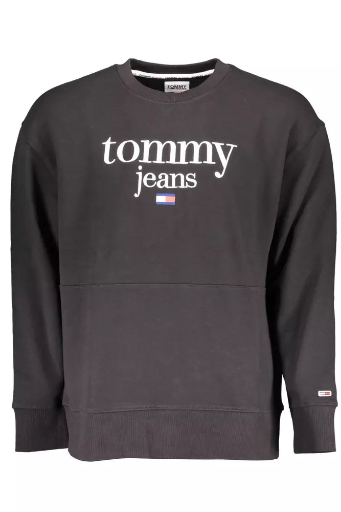 Black Cotton Men Sweater