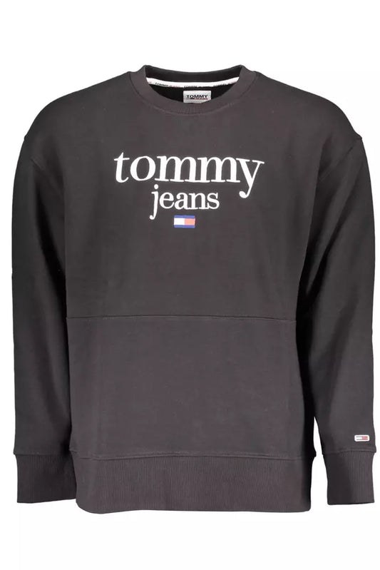 Black Cotton Men Sweater